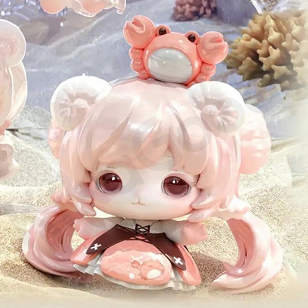 Pinyun MiMiA Crystal Palace SSR Crimson Crab Figure Mermaid Sheep Blind Box Toy‎